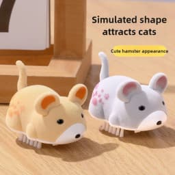 Interactive Cat Toy Electric Cat Toy Mouse Interactive Electric Hamster Cat Toy Self-Moving Obstacles Avoid