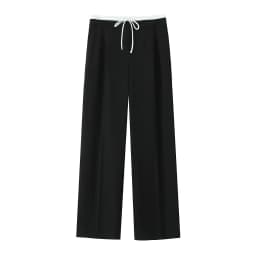 DUOPERI Women Fashion Solid Lace Up Side Zipper Straight Pants Vintage High Elastic Waist Female Chic Lady Trousers