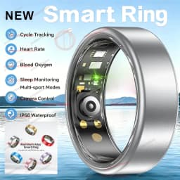 R10 Smart Ring with Charging Case Multi-color Ring Men Women Health Sleep Heart Rate Monitoring IP68 Waterproof Multi-sport Mode