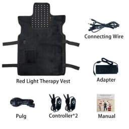 Red Light Therapy Vest for Body, 3-in-1 Led Bead 660&850 nm Infrared Light Therapy Pad for Body Wearable Wrap Pain Relief Device