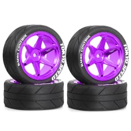 RED SPIDER 65mm Wheel Tyres Tires 12mm Hex Blue Rim Durable Rubber for 1/10 1/12 1/14 RC Car Racing Competitable Wltoys 144001