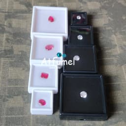 Wholesale 10pcs Loose Diamond Display Package Box Square Gem Stone Beads Pendant Earring Organizer Gemstone Gift Box Showcase