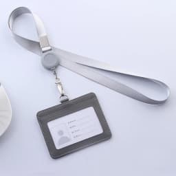 Retractable Lanyards ID Badge Holder Leather Bank Bus Pass Card Case Cover Men Women's Bank Credit Card Holder Strap Cardholder