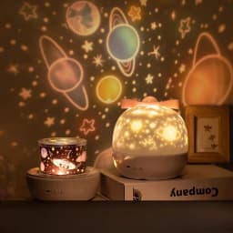 360° Rotate Night Light Galaxy Star Ocean Projector Lamp Kids Room 21 Projection Films Light Romantic Girl's Gift Projector Lamp