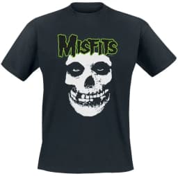 Splat Art Glow in The Dark Misfits T-Shirt Men Women Metal Rock Band Graphic Tee 100% Cotton Summer Streetwear Top