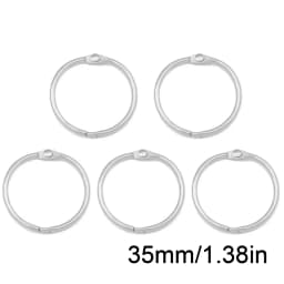 5Pcs Alloy Binder Rings Set Assorted Sizes Gold Color Loose Leaf Rings Multipurpose Book Rings for Office School DIY Crafts