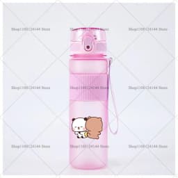 Bubu Dudu Water Bottle Yier Bear Panda Girl Boy Large Capacity Sports Kettle Transparent Cold Water Cup Outdoor Portable 550ml