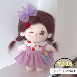 Cute Dress Up Jk Uniform Clothes for 20cm Cotton Plush Lolita Cross Dressing Clothing Skirt Fashion Casual Suit Socks Girl Toys