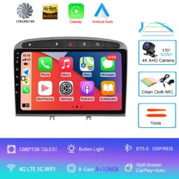Android 16 Car Radio for Peugeot RCZ 308 SW 2007-2015 408 2012-2020 2DIN Multimedia Navigation GPS Carplay Auto Head Unit WIFI