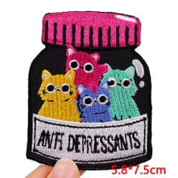 Hot New Animal Cat Embroidered Patches Iron On Patches For Clothing Thermoadhesive Patches Cartoon/Frog Dinosaur Duck Patch DIY