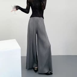 Miyake Pleated Wide-Leg Pants 2026 New Straight-Leg Pleated High-Waisted Drapey Casual Wide-Leg Trousers Women Lightweight Pants