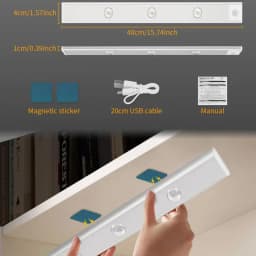 Night Light With Motion Sensor Rechargeable USB LED Strip Lights For Bedroom Bedside Table Kitchen Cabinet Lamp