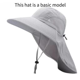 Wide Brim Full Face Cover Bucket Hat for Women Summer Beach Sun Hat with UV Protection Visor Flap Fisherman Cap Outdoor Sports