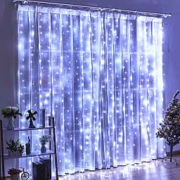 600/300 LED Window Curtain String Light Wedding Party Home Garden Bedroom Outdoor Indoor Wall Decorations