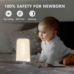 Smart Touch LED Night Light RGB CCT Dimmable Desk Light 3600mAh Battery Rechargeable Bedside Table Lamp for Bedroom Decoration
