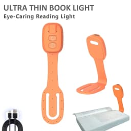 2-in-1 Clip-On Book Light with Dimmable Brightness Ultra-thin Mini Book Light Rechargeable Eye-Caring LED Reading Light Travel