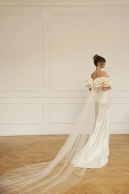 Elegant Off The Shoulder Handmade Flower Satin Mermaid Wedding Dresses Custom Made 2023 Rode De Morrie