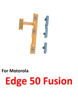 Phone Power Volume Button For Motorola Moto Edge 50 Fusion New On Off Up Down Key Internal Flex Cable Repair Parts Blue