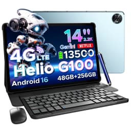 Doogee 2 in 1 Tablet Pc Tab E3 Max Gmini Ai 14" 2.2K Screen 13500Mah Battery Android 16 48Gb(8+40) 256Gb Helio G100 Ai Tablet