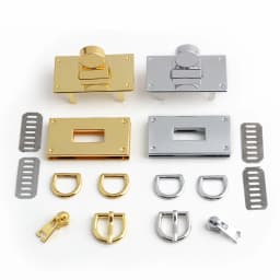 1-5Sets Metal Rectangle Eyelets Locks Hanger Panel Woman Bags Handbags Purse Hardware Clasp Closure Twist Locks DIY Accessories