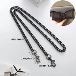 Golden Sliver Bag Chain Accessories Metal Extension Chains Crossbody Belt Replacement Black Bags Strap For Women Bag Accessories