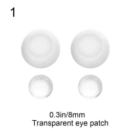 1Set 8~26mm Half Round Acrylic Doll Eyes Eyeball High Quality DIY Sticking Mud Clay Doll Safety Eyes Toy Accessories