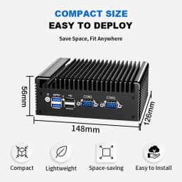 Topton Intel N150 N100 4x2.5G LAN Fanless Mini PC I226-V 2*COM DDR4 NVMe Efficient Cooling Solid Firewall PC Industrial Computer