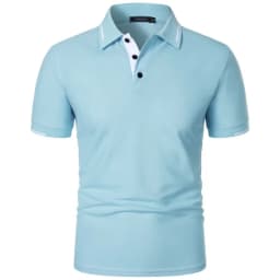 Mens Summer Classic Short Sleeve Polo Tops Button Placket Regular Fit and Solid Lightweight Casual Outdoor Pullover Topss