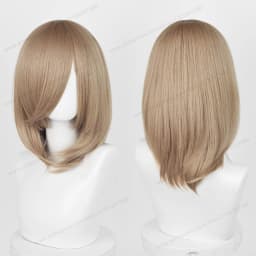 Anime 40cm Medium Basic Synthetic Bang Blond Cosplay Wig Black White Red Pink Green Brown Gold Blue Women Heat Resistant Hair