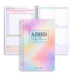 64 Sheets ADHD Daily Focus Planner A5 Notebook with Task Schedule Organizer Stickers for Neurodivergent Students Adults