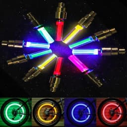 2/4pcs Motorcycle Bicycle Tire Valve Caps Light LED Neon Flash Lamp Waterproof Tyre Universal Wheel Lights Car Accessories