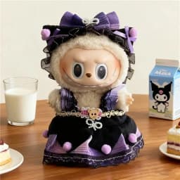 15 17cm For Labubu Doll Cartoon Hellokitty Outfit Clothes Magic Dark Style Kuromi Skirt Dress Cosplay Change Clothing Accessory
