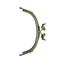 1 Piece 12.5 CM Arc Bird Bead Antique Bronze Metal Purse Frame Kiss Clasp DIY Bag Accessory