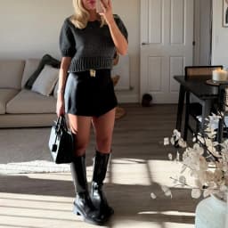KONDALA Casual Chic Brown Mini Shorts Skirt Front Split High Waist Wide Leg Shorts Women Fashion 2025 Streetwear Fall Shorts
