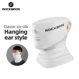 ROCKBROS Sunscreen Ice Silk Cycling Face Mask UV400 Absorb Sweat Breathable Bandana Hiking Motorcycle Bike Bicycle Scarf Mask