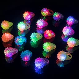 10-50Pcs Cute LED Luminous Rings Birthday Party Masquerade Gifts Decoration Halloween Easter Christmas Carnival Party Supplies