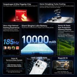 Chinese Version HONOR WIN Gaming Phone 6.83" 185Hz OLED Display Snapdragon 8 Elite Gen 5 10000mAh Battery Support 100W Charging