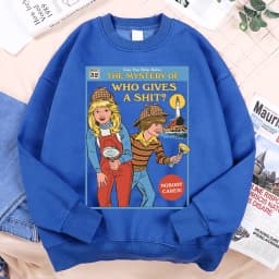 Can You Help Solve The Mystery Of Who Gives A Shit Men Women Hoody Harajuku Streetwear Loose Fleece Pullovers Casual Clothes