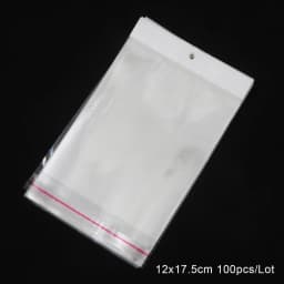 100Pcs 5x10.5cm-8x27cm Opp Bag Self Adhesive Clear Transparent Plastic Storage Bag With Hang Hole Jewelry Gift Packaging Pouches