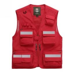 Safety Vest Man Working Clothes Multi Pocket Photography Hiking Fishing Breathable Mesh Hi Vis Work Vest