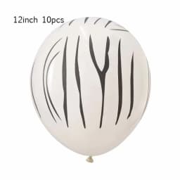 4/10Pcs 22inch 4D Round Animal Printed Leopard Zebra Tiger Giraffe Foil Balloons Jungle Safari Birthday Balloons Party Decor