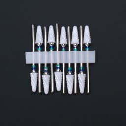 10pcs Ceramic Nail Drill Bits Set Milling Cutter for Electric Manicure Bit Flame Corn Files Pedicure Machine Polish Accesoires
