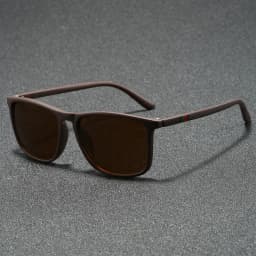 Mjyiwang Men Matte Square Polarized Sunglasses UV400 Blue Mirror Lens Anti Glare Driving Fishing Travel Outdoor Eyewear