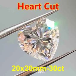 3EX Cut DJMAX 3-20mm Rare Heart Cut Moissanite Loose Stones Real D Color VVS1 Heart Shape Certified Moissanite Diamonds