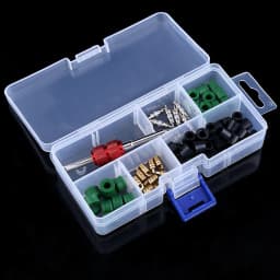 71pcs Air Condition Repair Kit Repair Tool 10pcs Valve Cores 50pcs Hose Gaskets 10pc Valves