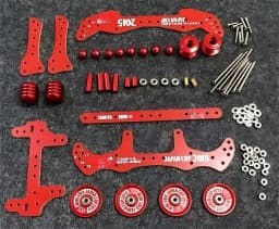 MA AR FMA Chassis Upgrade Aluminum Alloy Base Fiberglass Front & Rear Parts Mini 4WD Upgrade Kit Tuning Damping Stabilizer Set