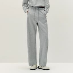 Semir Women Pants Panel Curved Barrel Leg Contrast Patchwork Loose Sport Style Casual Autumn Trousers Daily Wear 2026
