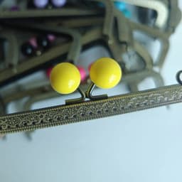 10pcs 20.5cm Big Candy Bead Metal Purse Frame Square Embossed Antique Bronze Lace Coin Purse Frame Kiss Clasp Accessory