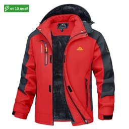 MAGCOMSEN Men's Ski Jacket Winter Warm Wool Parka Warm Thick Coat Windproof Rainproof Snowproof Hiking Men's Snowboard Jacket