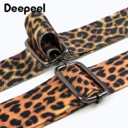 Deepeel 38mm Women's Leopard Bag Straps Crossbody Handbag Shoulder Belts 80-130cm Adjustable Wallet Tape Replacement Accessories
